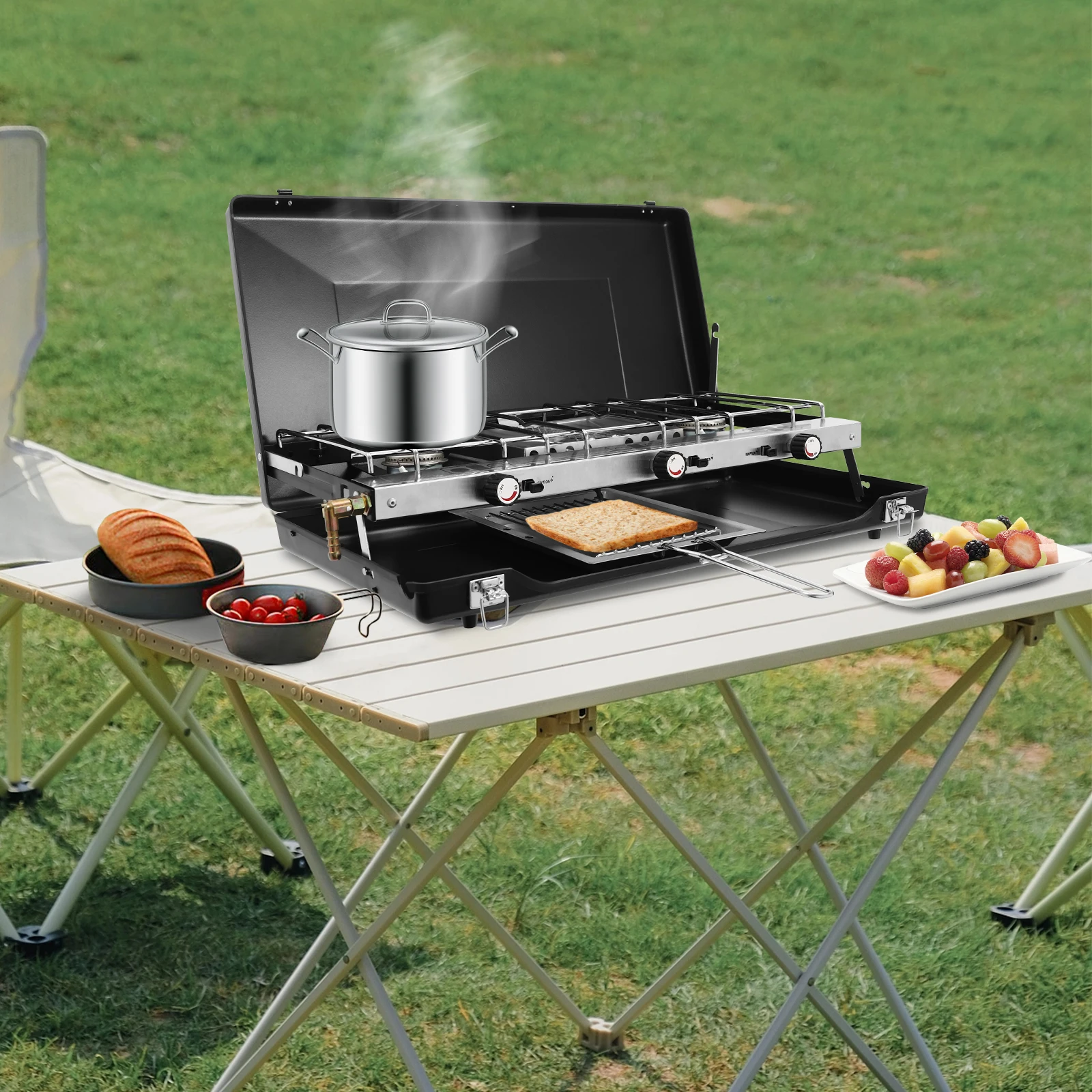 4.5kw (328.5g/H) Gas Camping Stove, A Portable Cooking Stove Suitable For Camping, Barbecuing, Gathering, Picnicking