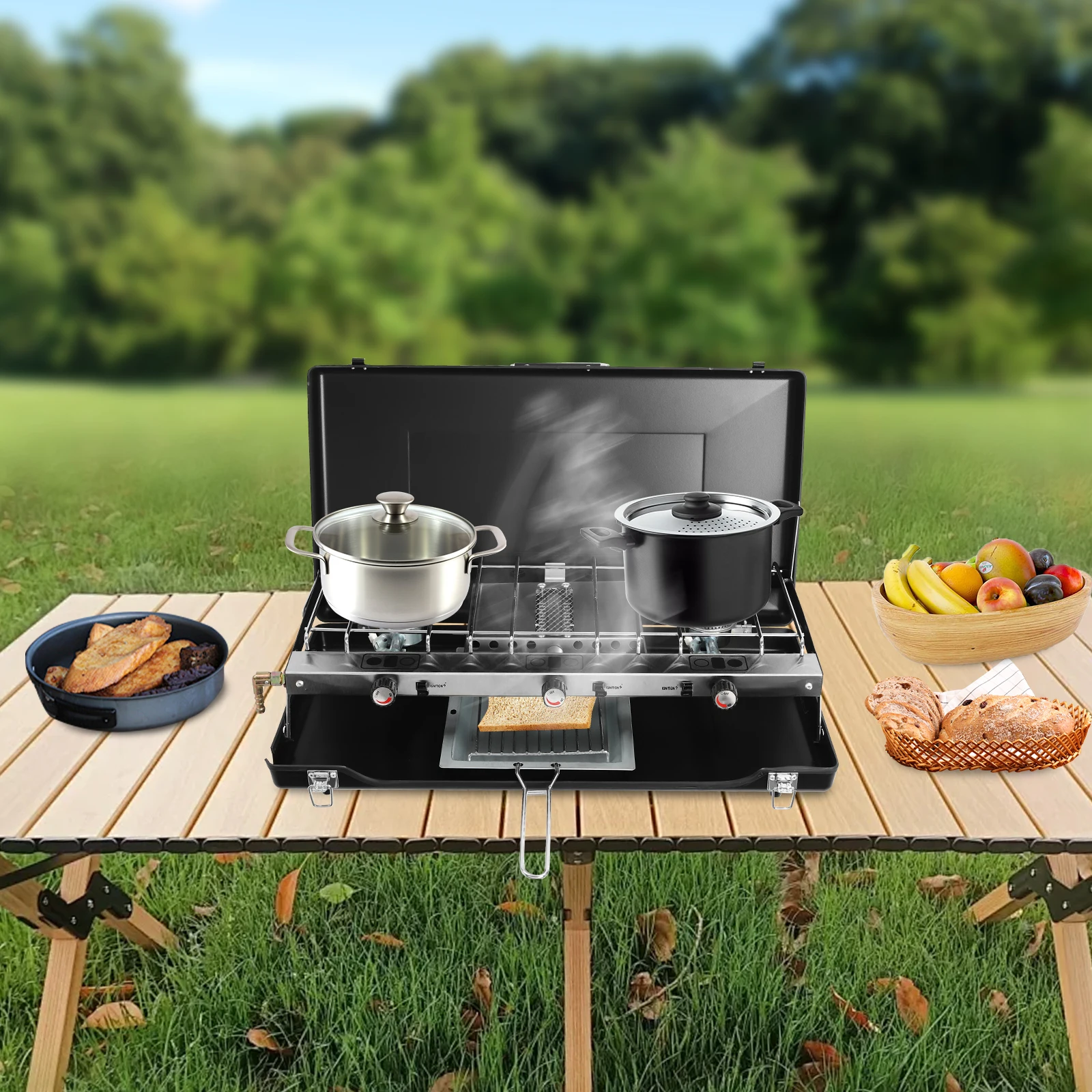 4.5kw (328.5g/H) Gas Camping Stove, A Portable Cooking Stove Suitable For Camping, Barbecuing, Gathering, Picnicking 4.5kw (328.5g/H) Gas Camping Stove, A Portable Cooking Stove Suitable For Camping, Barbecuing, Gathering, Picnicking