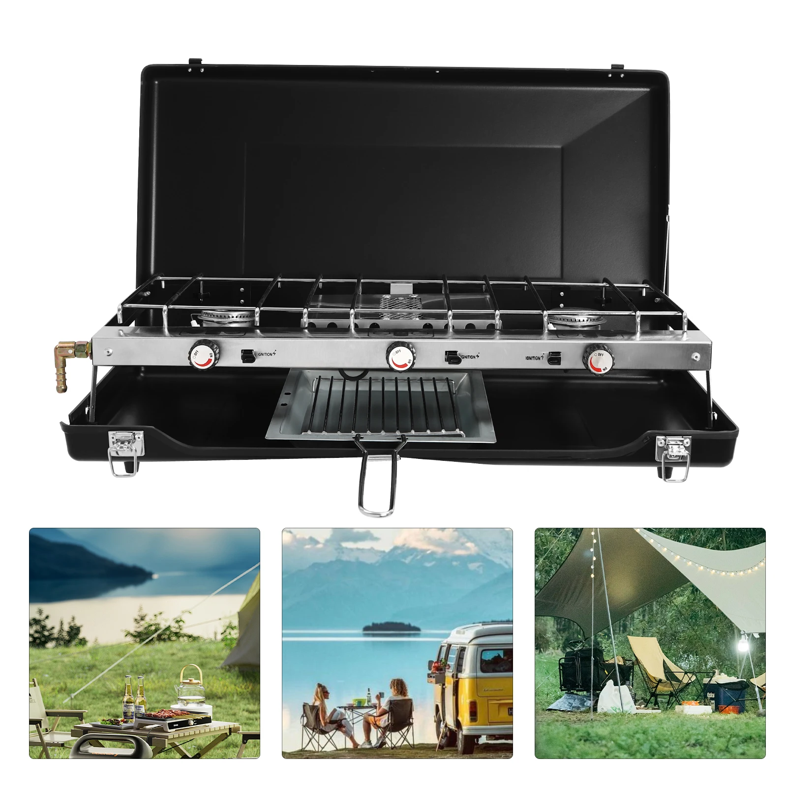 4.5kw (328.5g/H) Gas Camping Stove, A Portable Cooking Stove Suitable For Camping, Barbecuing, Gathering, Picnicking 4.5kw (328.5g/H) Gas Camping Stove, A Portable Cooking Stove Suitable For Camping, Barbecuing, Gathering, Picnicking