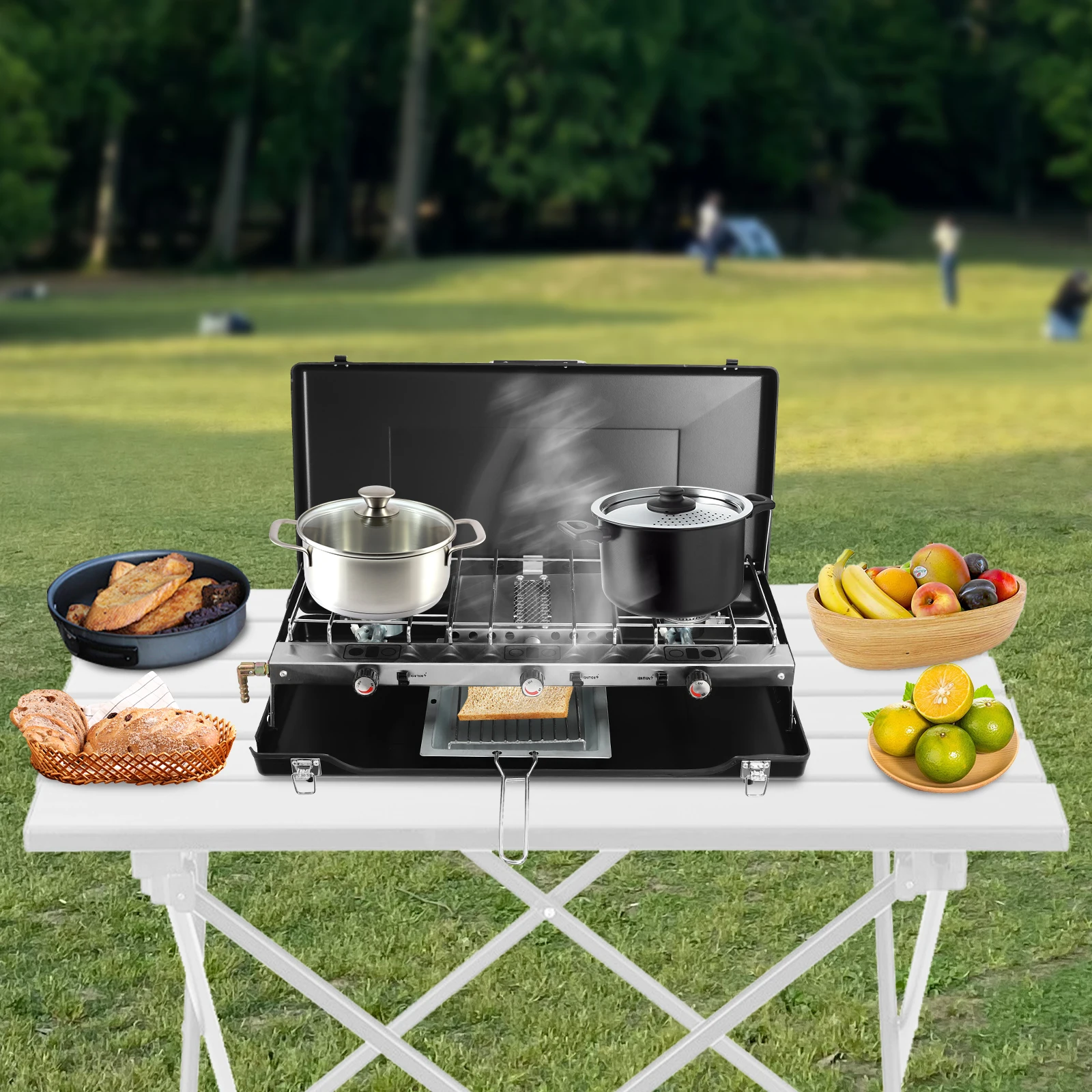 4.5kw (328.5g/H) Gas Camping Stove, A Portable Cooking Stove Suitable For Camping, Barbecuing, Gathering, Picnicking 4.5kw (328.5g/H) Gas Camping Stove, A Portable Cooking Stove Suitable For Camping, Barbecuing, Gathering, Picnicking