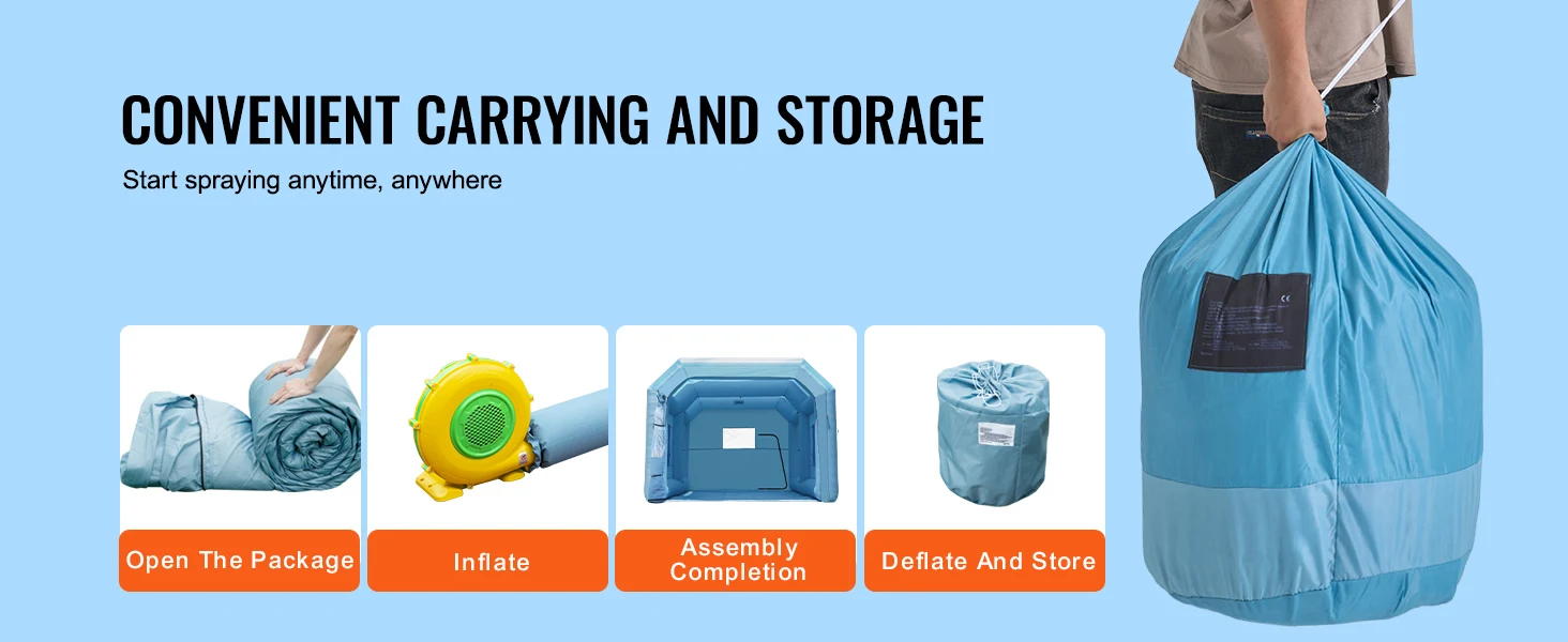 SucceBuy Inflatable Paint Booth Inflatable Spray Booth with Powerful Blowers and Air Filter System Portable Car Paint Booth SucceBuy Inflatable Paint Booth Inflatable Spray Booth with Powerful Blowers and Air Filter System Portable Car Paint Booth