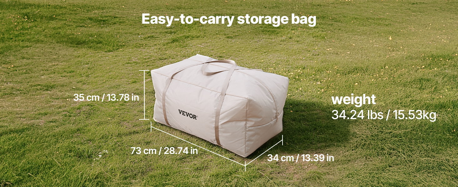 SucceBuy Inflatable Tents for Camping 3-5 Person Easy Setup Blow Tent with Hand Pump 300D Oxford Tent with Doors & Mesh Windows
