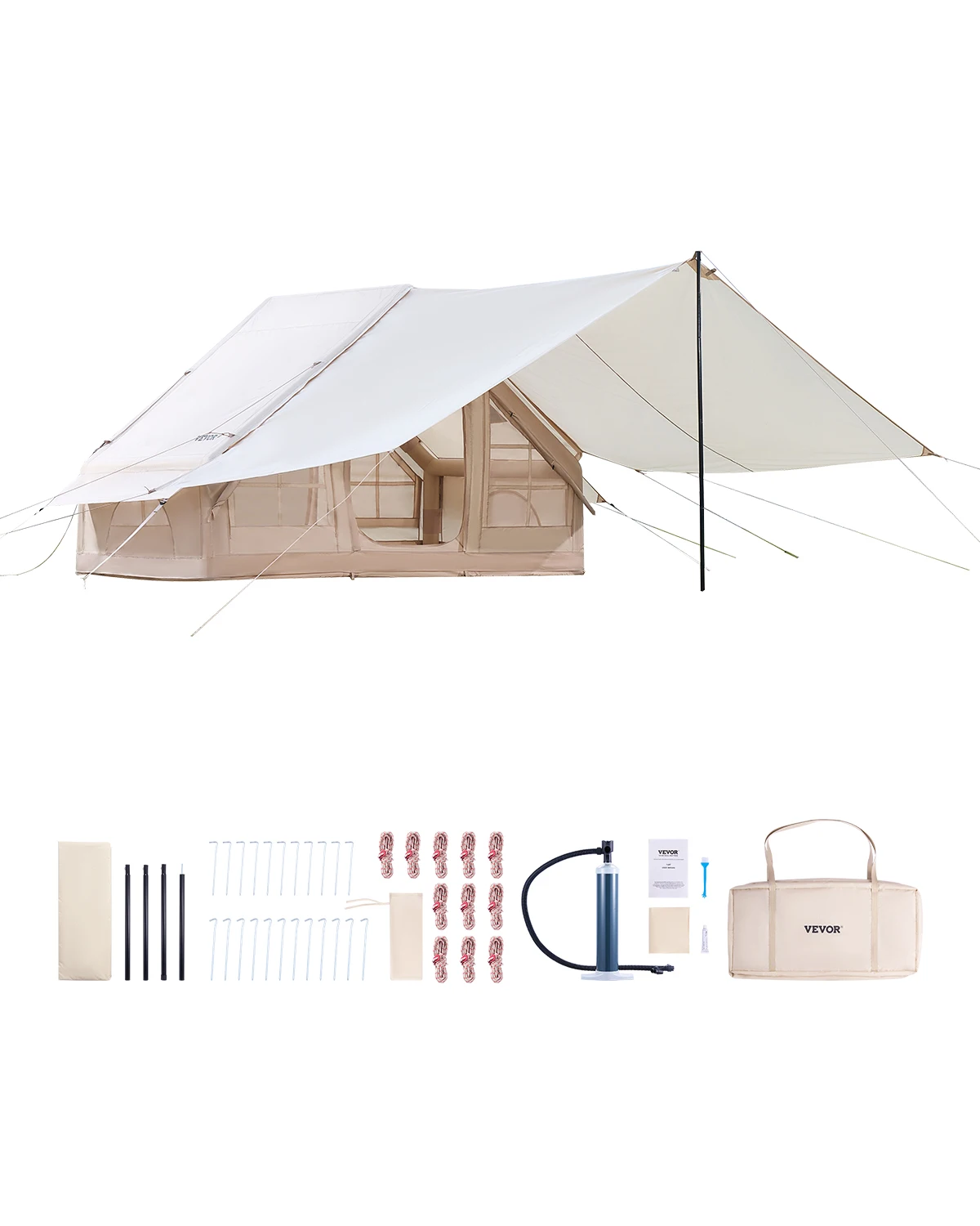 SucceBuy Inflatable Tents for Camping Person Easy Setup Blow Tent with Hand Pump D Oxford Tent with Doors & Mesh Windows SucceBuy Inflatable Tents for Camping 3-5 Person Easy Setup Blow Tent with Hand Pump 300D Oxford Tent with Doors & Mesh Windows