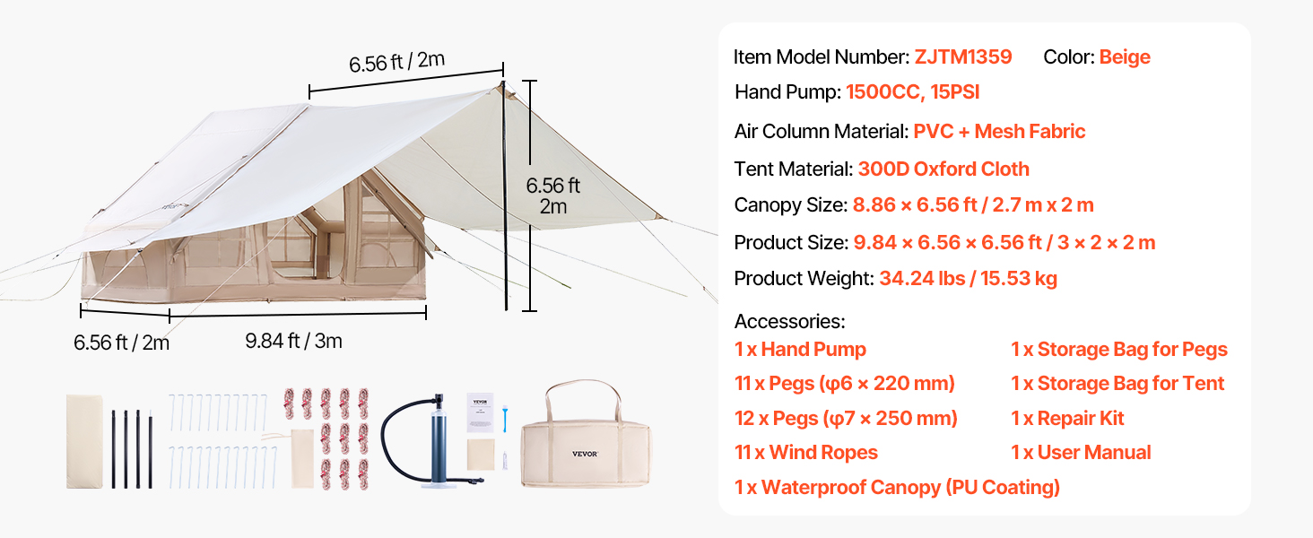 SucceBuy Inflatable Tents for Camping 3-5 Person Easy Setup Blow Tent with Hand Pump 300D Oxford Tent with Doors & Mesh Windows SucceBuy Inflatable Tents for Camping 3-5 Person Easy Setup Blow Tent with Hand Pump 300D Oxford Tent with Doors & Mesh Windows