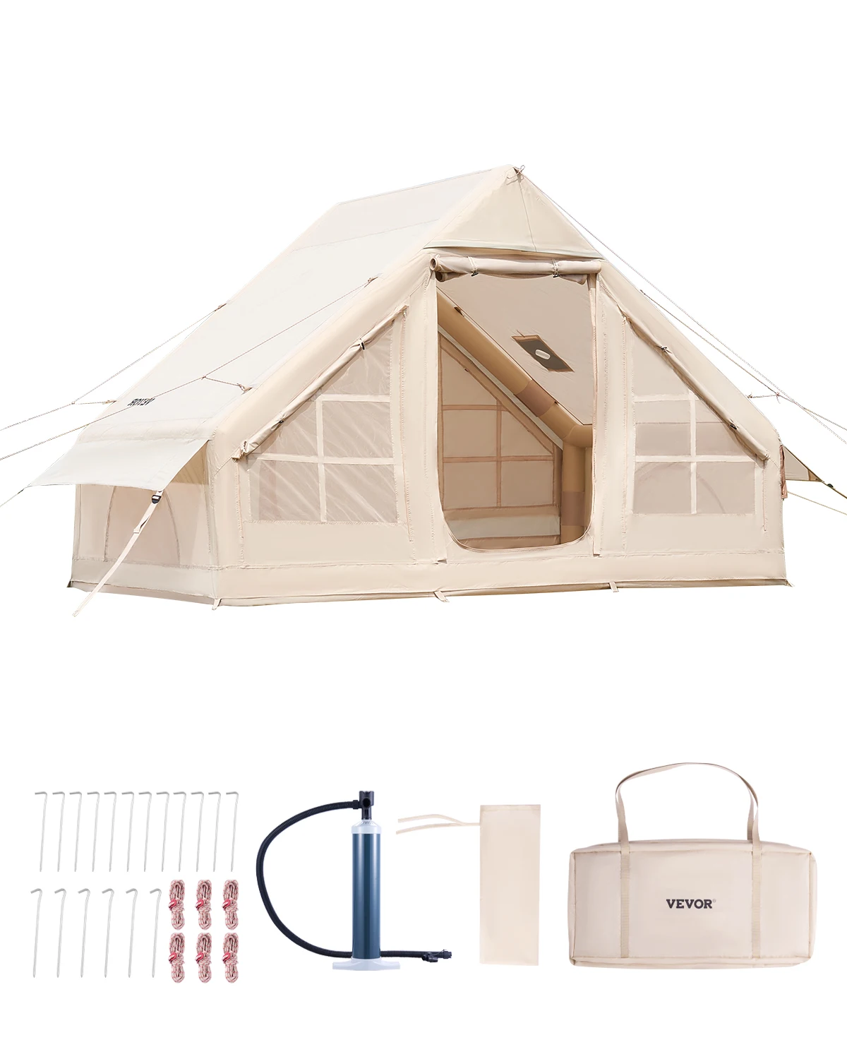 SucceBuy Inflatable Tents for Camping Easy Setup Blow up Tent with Hand Pump D Oxford Tent with Stove Jack Storage Bag Includ SucceBuy Inflatable Tents for Camping Easy Setup Blow up Tent with Hand Pump 300D Oxford Tent with Stove Jack Storage Bag Includ