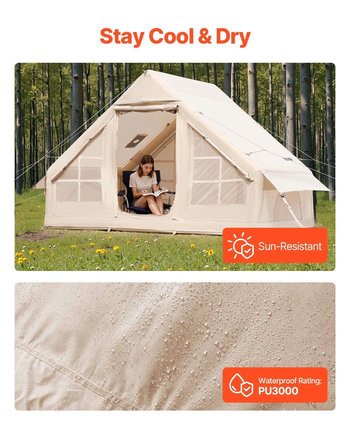 SucceBuy Inflatable Tents for Camping Easy Setup Blow up Tent with Hand Pump D Oxford Tent with Stove Jack Storage Bag Includ SucceBuy Inflatable Tents for Camping Easy Setup Blow up Tent with Hand Pump 300D Oxford Tent with Stove Jack Storage Bag Includ
