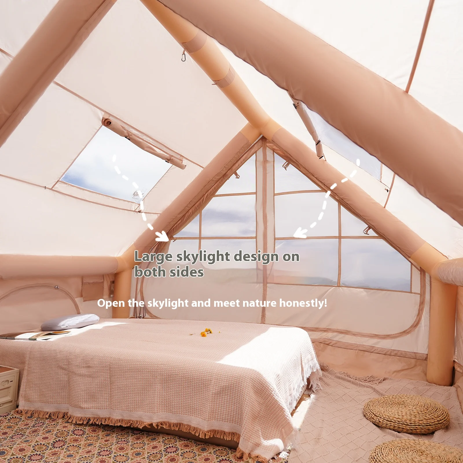 Inflatable Tents For Adult Camping, Luxury Camping Tents, Inflatable Tents With Stove Plug, 4/6/8 Person Family Camping Inflatab Inflatable Tents For Adult Camping, Luxury Camping Tents, Inflatable Tents With Stove Plug, 4/6/8 Person Family Camping Inflatab