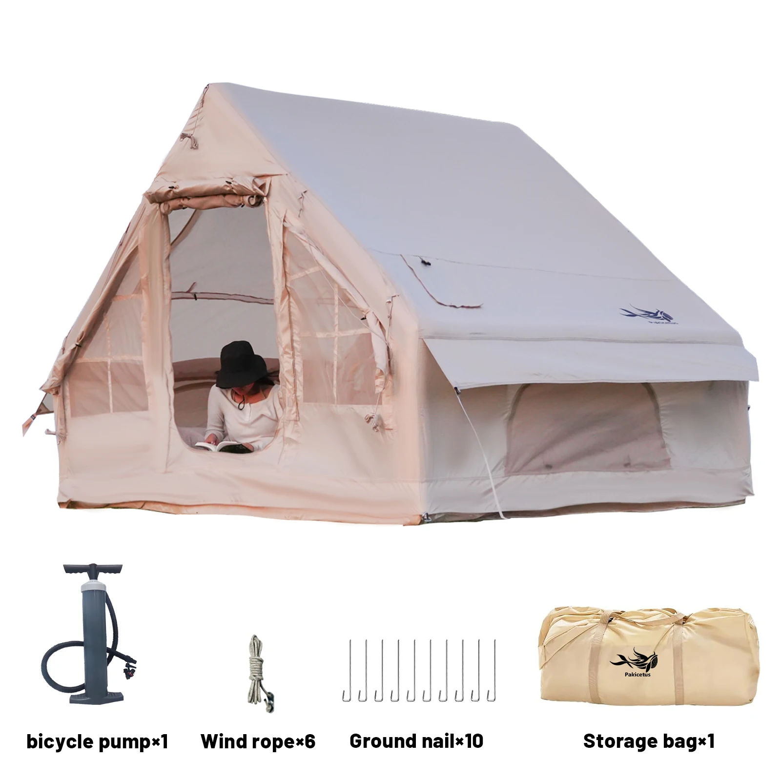 Inflatable Tents For Adult Camping, Luxury Camping Tents, Inflatable Tents With Stove Plug, 4/6/8 Person Family Camping Inflatab Inflatable Tents For Adult Camping, Luxury Camping Tents, Inflatable Tents With Stove Plug, 4/6/8 Person Family Camping Inflatab