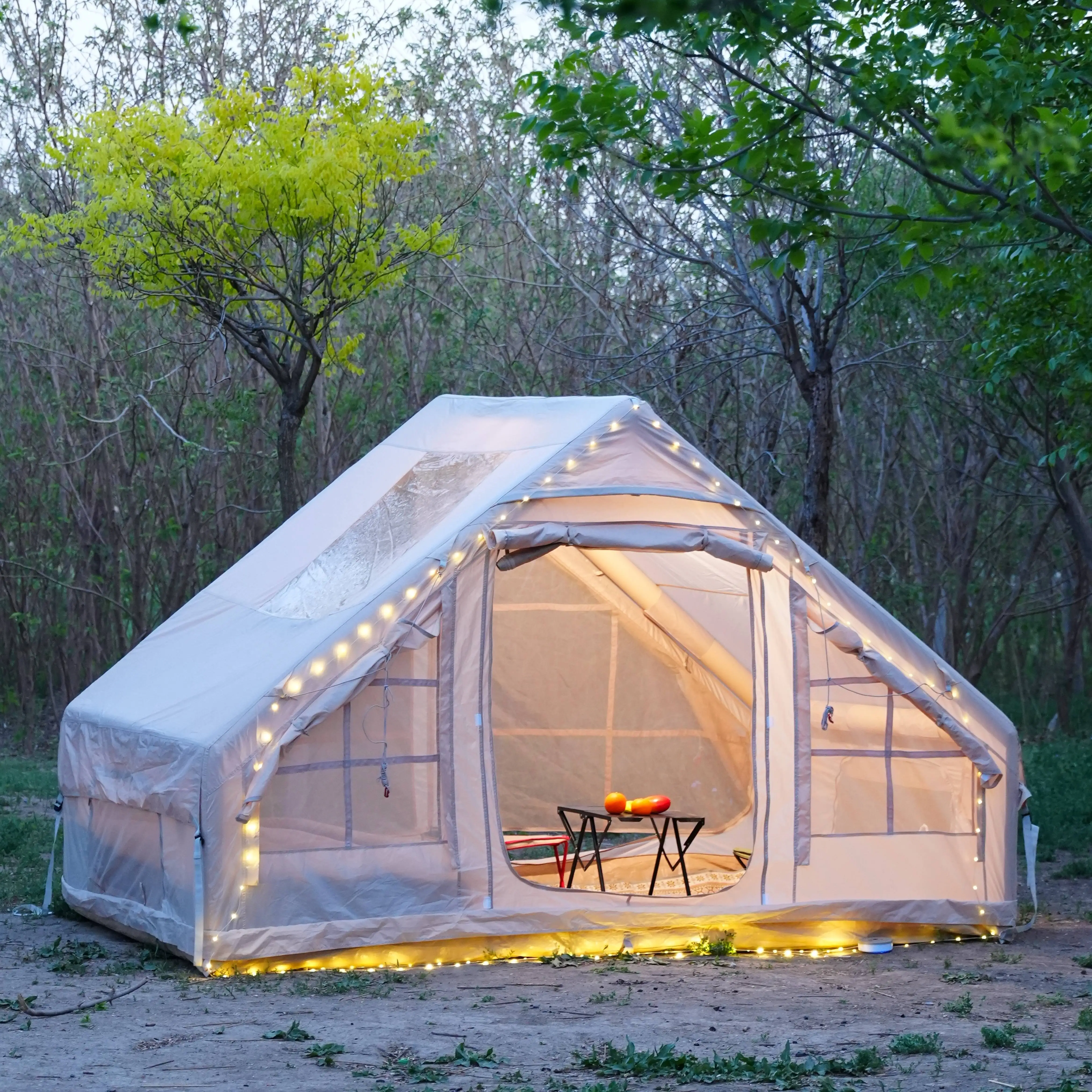 Inflatable Tents For Adult Camping, Luxury Camping Tents, Inflatable Tents With Stove Plug, 4/6/8 Person Family Camping Inflatab Inflatable Tents For Adult Camping, Luxury Camping Tents, Inflatable Tents With Stove Plug, 4/6/8 Person Family Camping Inflatab
