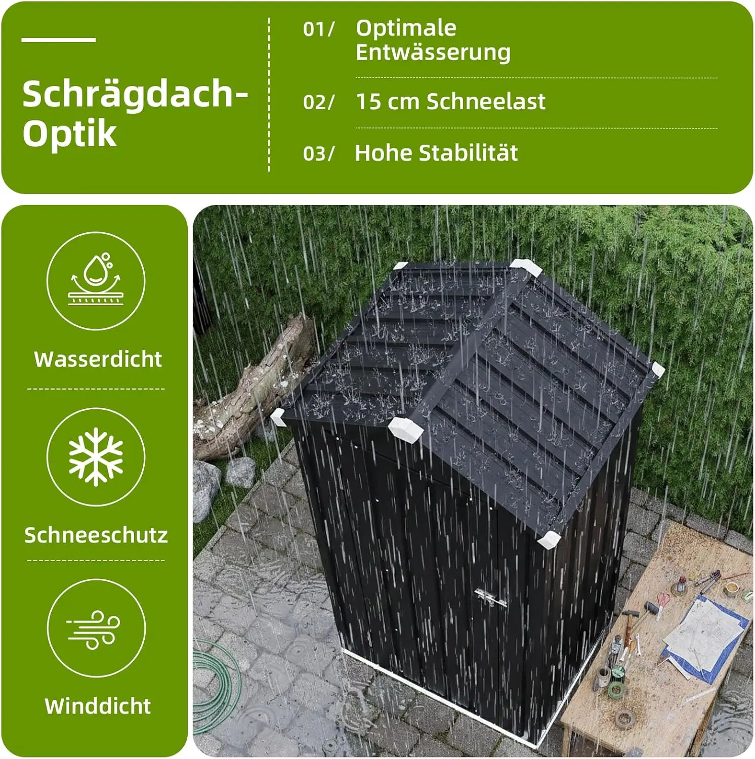 Aoxun Metal Garden Shed XFt With Base And Adjustable Shelves Inclined Roof Weatherproof Lockable Door For Balcony Patio Garden Storage Aoxun Metal Garden Shed 3X2Ft With Base And 2 Adjustable Shelves Inclined Roof Weatherproof Lockable Door For Balcony Patio Garden Storage