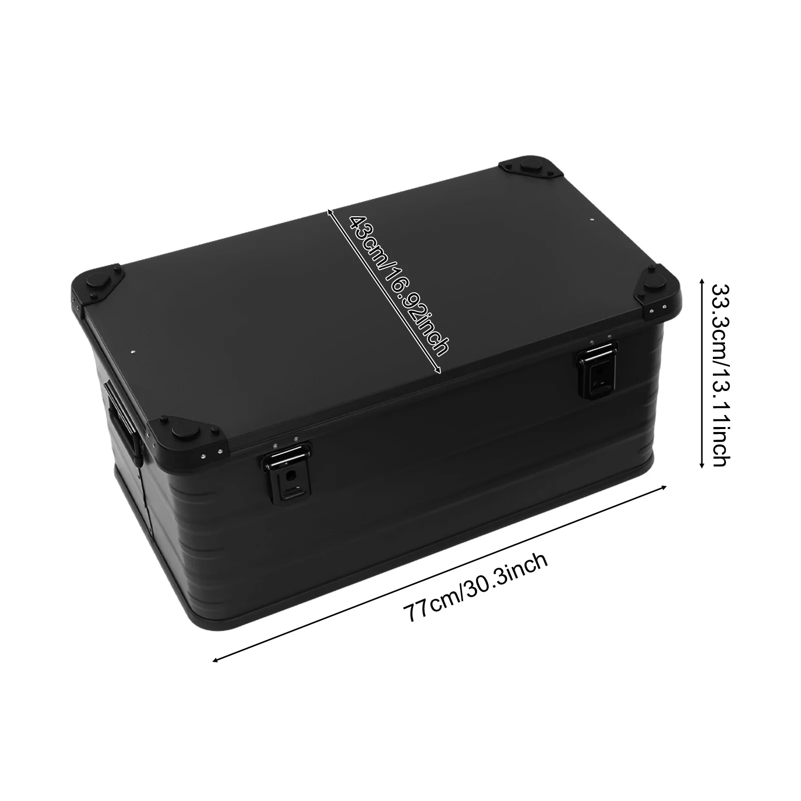 Aluminium Alloy Storage Box 80L, Large Tool Box with Lid, 30.3x16.9x13.1in Dual Handles for Garage Tools Equipment Aluminium Alloy Storage Box 80L, Large Tool Box with Lid, 30.3x16.9x13.1in Dual Handles for Garage Tools Equipment