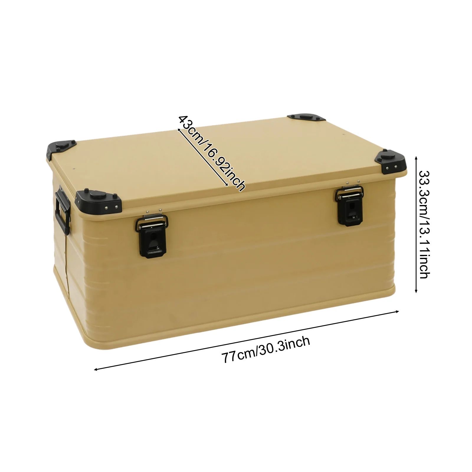 Aluminium Alloy Storage Box 80L, Large Tool Box with Lid, 30.3x16.9x13.1in Dual Handles for Garage Tools Equipment Aluminium Alloy Storage Box 80L, Large Tool Box with Lid, 30.3x16.9x13.1in Dual Handles for Garage Tools Equipment