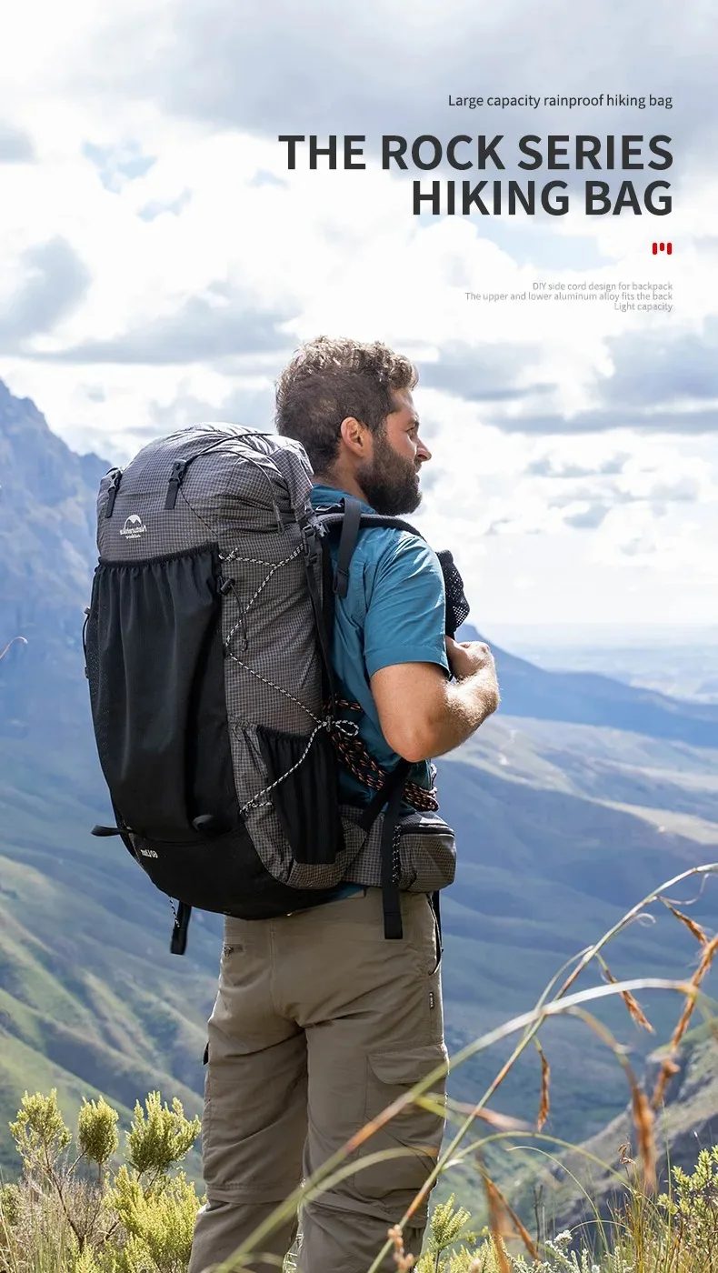Naturehike Rock Outdoor Bags 40L 60L Travel Backpacks Large Capacity 60+5L Camping Hiking Packs Hiking Bag With Rain Cover