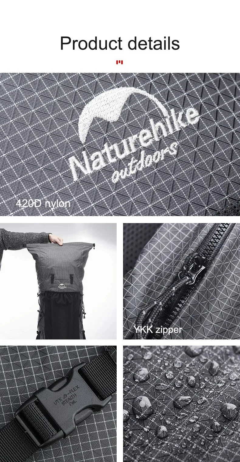 Naturehike Rock Outdoor Bags 40L 60L Travel Backpacks Large Capacity 60+5L Camping Hiking Packs Hiking Bag With Rain Cover