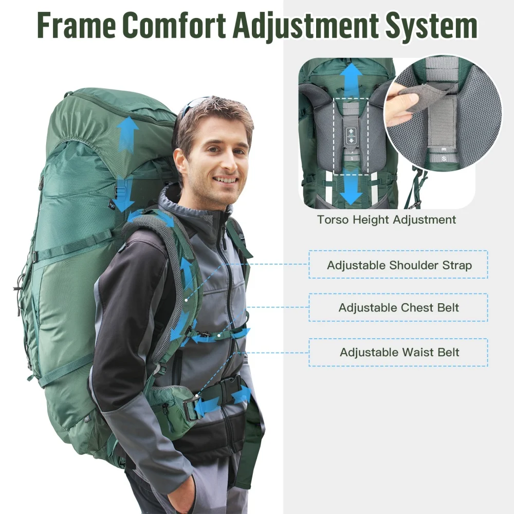 Night Cat Internal frame Hiking Backpack: L Large Camping Backpack for Men Women Hiking Climbing Traveling Waterproof Rain Cover Night Cat Internal-frame Hiking Backpack: 100L Large Camping Backpack for Men Women Hiking Climbing Traveling Waterproof Rain Cover