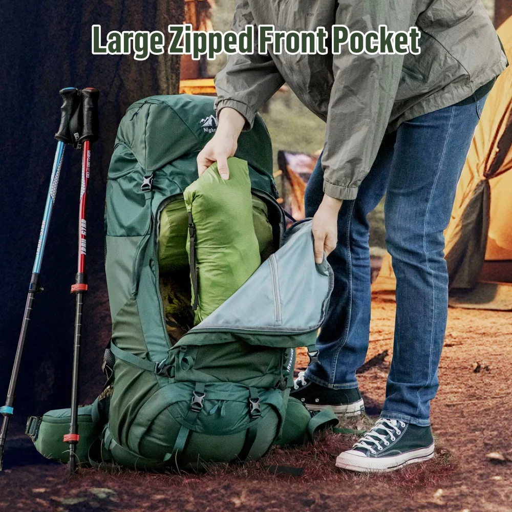 Night Cat Internal frame Hiking Backpack: L Large Camping Backpack for Men Women Hiking Climbing Traveling Waterproof Rain Cover Night Cat Internal-frame Hiking Backpack: 100L Large Camping Backpack for Men Women Hiking Climbing Traveling Waterproof Rain Cover