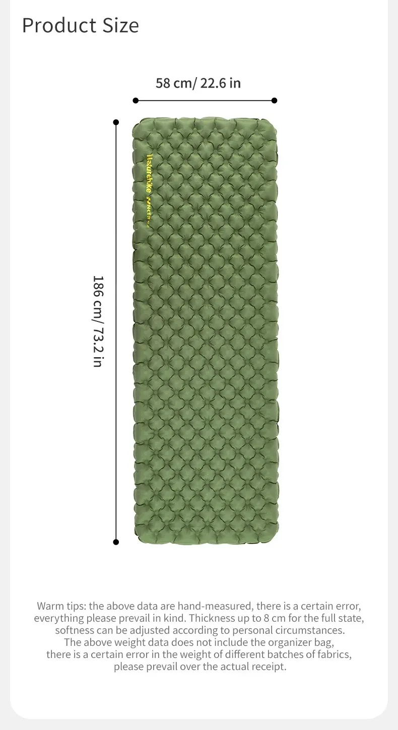Naturehike Ultralight Sleeping Pad Insulated Inflatable Sleeping Pad R4.6 Inflatable Air Mat 4 Seasons Outdoor Camping Air Mattress Naturehike Ultralight Sleeping Pad Insulated Inflatable Sleeping Pad R4.6 Inflatable Air Mat 4 Seasons Outdoor Camping Air Mattress