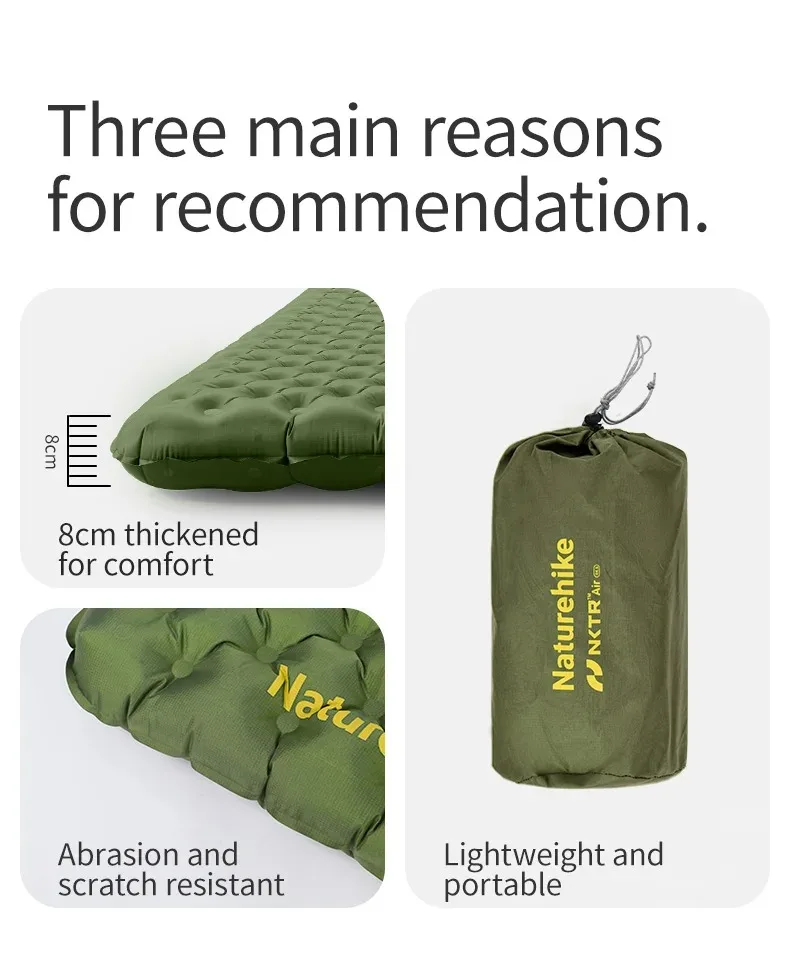 Naturehike Ultralight Sleeping Pad Insulated Inflatable Sleeping Pad R4.6 Inflatable Air Mat 4 Seasons Outdoor Camping Air Mattress Naturehike Ultralight Sleeping Pad Insulated Inflatable Sleeping Pad R4.6 Inflatable Air Mat 4 Seasons Outdoor Camping Air Mattress