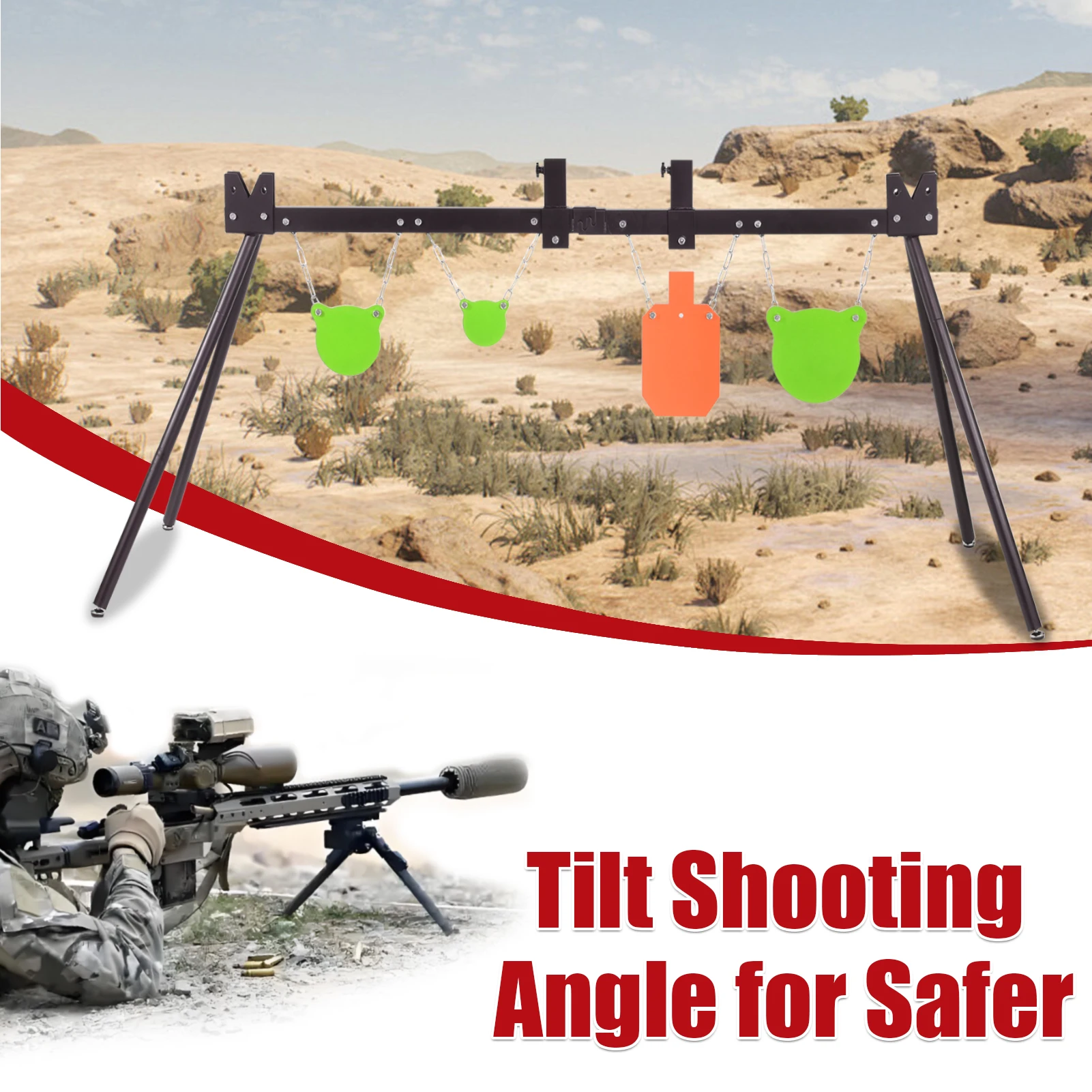 Heavy Duty Steel Target Stand with Adjustable Height, Anti Tip Shooting Target Stand – Stable Outdoor Shooter Training Kit for Adults & Kids Heavy Duty Steel Target Stand with Adjustable Height, Anti-Tip Shooting Target Stand – Stable Outdoor Shooter Training Kit for Adults & Kids