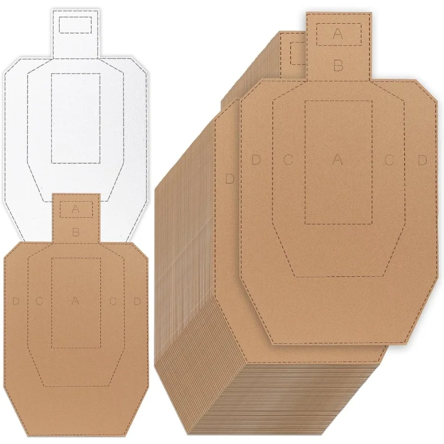 Shooting Targets Silhouette Tactical Cardboard Targets for Shooting Range Practice Competitions SelfDefense Training Durable