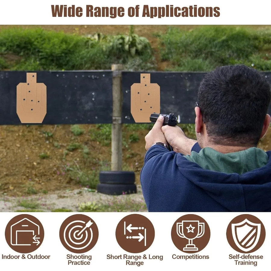 Shooting Targets Silhouette Tactical Cardboard Targets for Shooting Range Practice Competitions SelfDefense Training Durable Shooting Targets Silhouette Tactical Cardboard Targets for Shooting Range Practice Competitions SelfDefense Training Durable