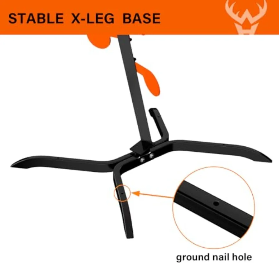 Dueling Tree Target Kit with Six Steel Paddles 4 x 1 4 Reactive Shooting Targets and Adjustable Stand for Outdoor Range