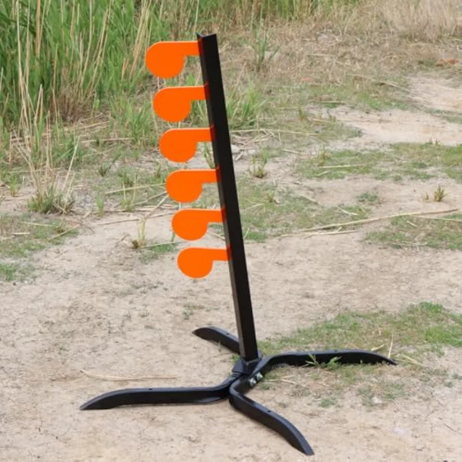 Dueling Tree Target Kit with Six Steel Paddles 4 x 1 4 Reactive Shooting Targets and Adjustable Stand for Outdoor Range