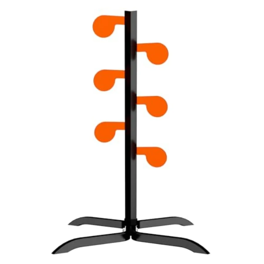 Dueling Tree Target Kit with Six Steel Paddles 4 x 1 4 Reactive Shooting Targets and Adjustable Stand for Outdoor Range