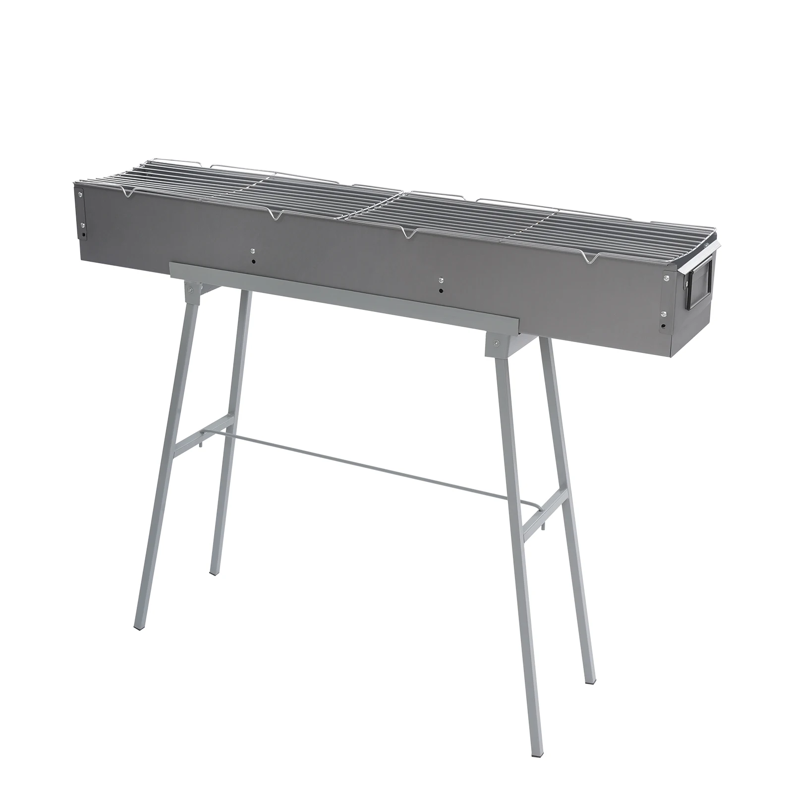 Campfire Grill, Camping Grill, Barbecue Grill, 100&times;18cm Foldable Stainless Steel Rack, Portable Outdoor BBQ Cooking Stove with Detachable Legs, Easy Clean, Space Saving, Quick Assembly for Camping, Pi