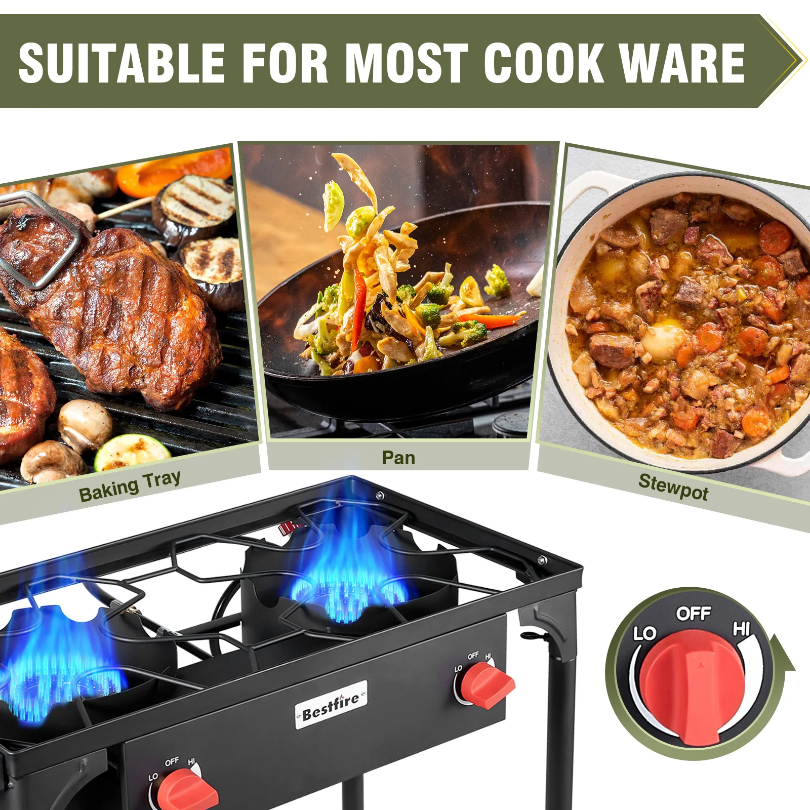 2 Burner Camping Stove 150000 BTU High Pressure Outdoor Propane Grill With 4ft 20 PSI Regulator Hose Removable Legs for Backyard Cooking BBQ Picnic Tailgate 2 Burner Camping Stove 150000 BTU High Pressure Outdoor Propane Grill With 4ft 20 PSI Regulator Hose Removable Legs for Backyard Cooking BBQ Picnic Tailgate
