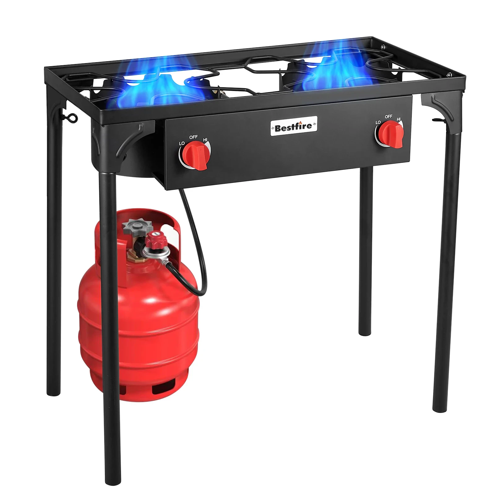 2 Burner Camping Stove 150000 BTU High Pressure Outdoor Propane Grill With 4ft 20 PSI Regulator Hose Removable Legs for Backyard Cooking BBQ Picnic Tailgate 2 Burner Camping Stove 150000 BTU High Pressure Outdoor Propane Grill With 4ft 20 PSI Regulator Hose Removable Legs for Backyard Cooking BBQ Picnic Tailgate