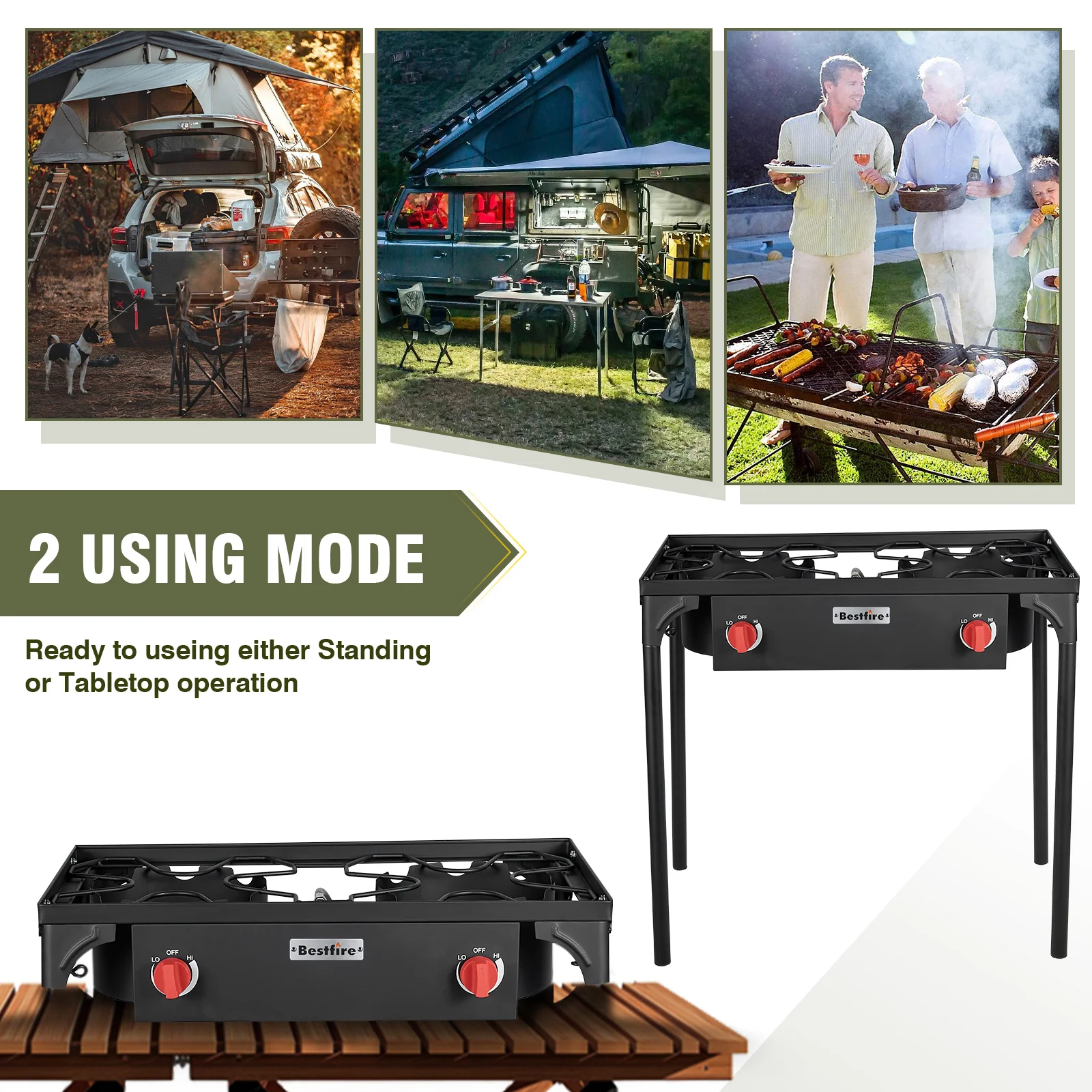 2 Burner Camping Stove 150000 BTU High Pressure Outdoor Propane Grill With 4ft 20 PSI Regulator Hose Removable Legs for Backyard Cooking BBQ Picnic Tailgate 2 Burner Camping Stove 150000 BTU High Pressure Outdoor Propane Grill With 4ft 20 PSI Regulator Hose Removable Legs for Backyard Cooking BBQ Picnic Tailgate