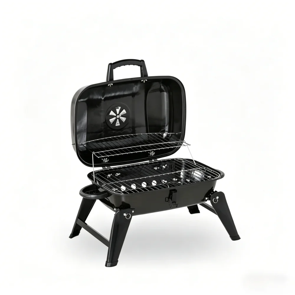 Outdoor Folding Barbecue Charcoal Grill Portable Table Grill Camping Grill with Lid Portable BBQ Grill for Camping Garden Picnic Party BBQ Tool Outdoor Folding Barbecue Charcoal Grill Portable Table Grill Camping Grill with Lid Portable BBQ Grill for Camping Garden Picnic Party BBQ Tool