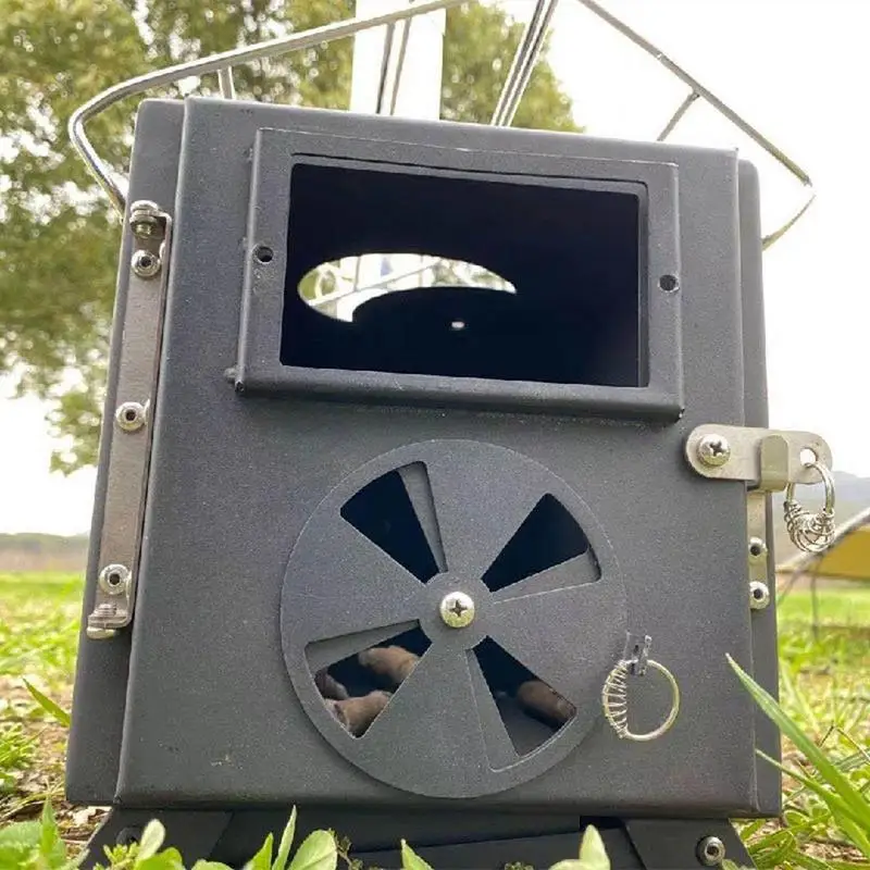 Folding FireWood Stove For Camping Tent Stove Portable Wood Heater Burning Carbon Steel Picnic BBQ Stove Grill Camping Supplies Folding FireWood Stove For Camping Tent Stove Portable Wood Heater Burning Carbon Steel Picnic BBQ Stove Grill Camping Supplies