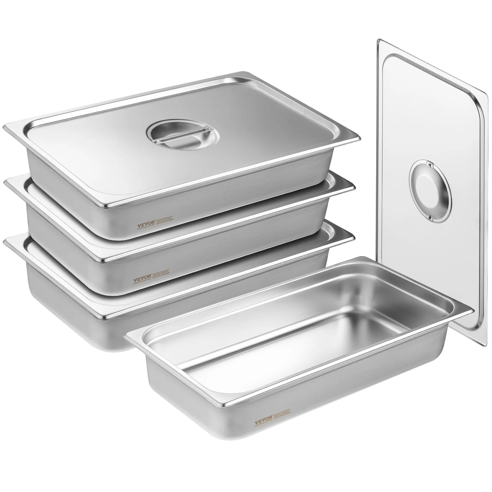 4Pack Hotel Pans Full Size Anti Jam Steam Pan with Lid Stainless Steel Steam Table Pan 4 Inch Deep Commercial Table Pan 4Pack Hotel Pans Full Size Anti Jam Steam Pan with Lid Stainless Steel Steam Table Pan 4 Inch Deep Commercial Table Pan