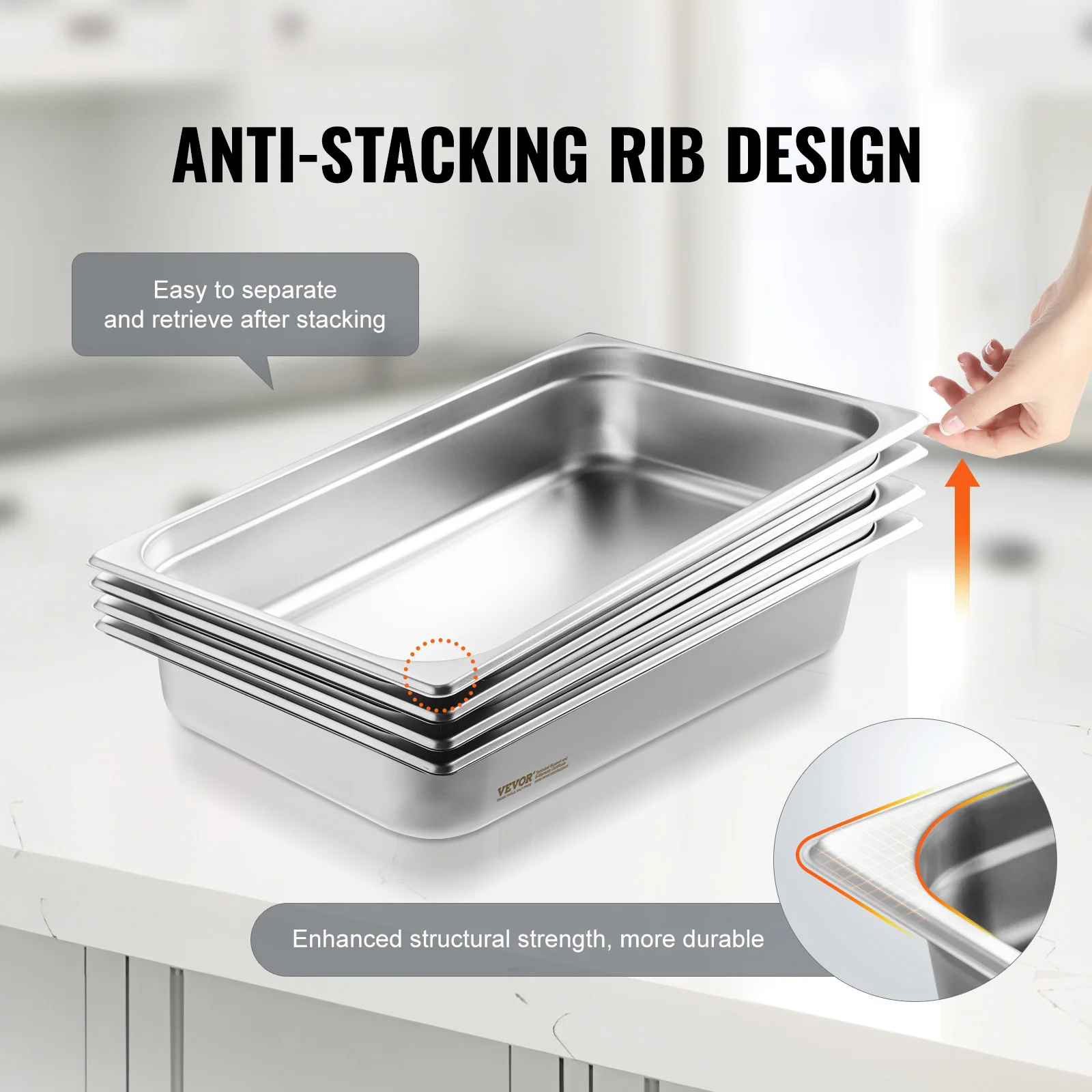 4Pack Hotel Pans Full Size Anti Jam Steam Pan with Lid Stainless Steel Steam Table Pan 4 Inch Deep Commercial Table Pan 4Pack Hotel Pans Full Size Anti Jam Steam Pan with Lid Stainless Steel Steam Table Pan 4 Inch Deep Commercial Table Pan