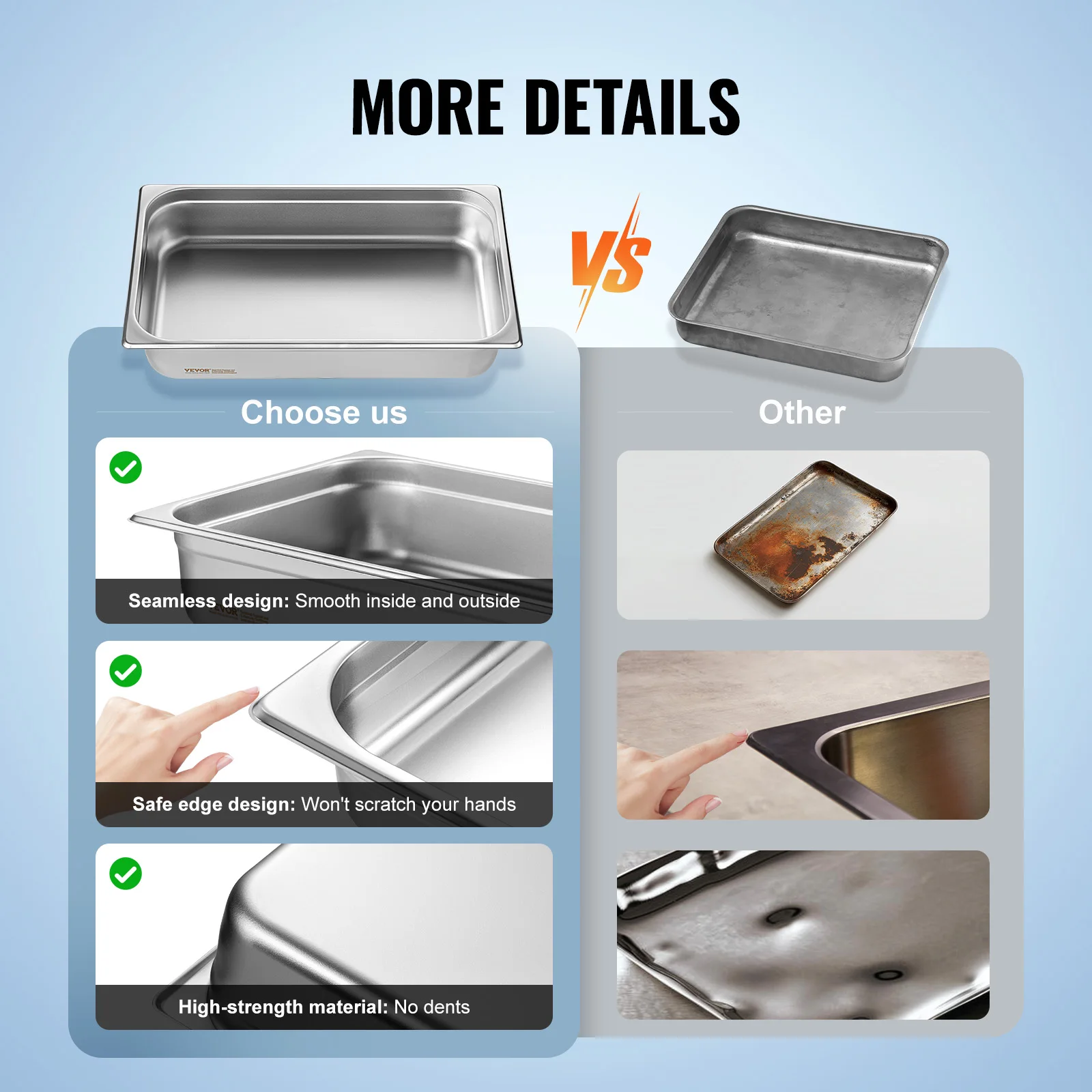 4Pack Hotel Pans Full Size Anti Jam Steam Pan with Lid Stainless Steel Steam Table Pan 4 Inch Deep Commercial Table Pan 4Pack Hotel Pans Full Size Anti Jam Steam Pan with Lid Stainless Steel Steam Table Pan 4 Inch Deep Commercial Table Pan