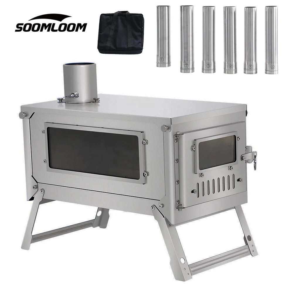 Titanium Camping Stove 2.0 0.8mm thickness Titanium Folding Stove with Segmental Chimney for Camping Hiking Bushcraft Titanium Camping Stove 2.0 0.8mm thickness Titanium Folding Stove with Segmental Chimney for Camping Hiking Bushcraft