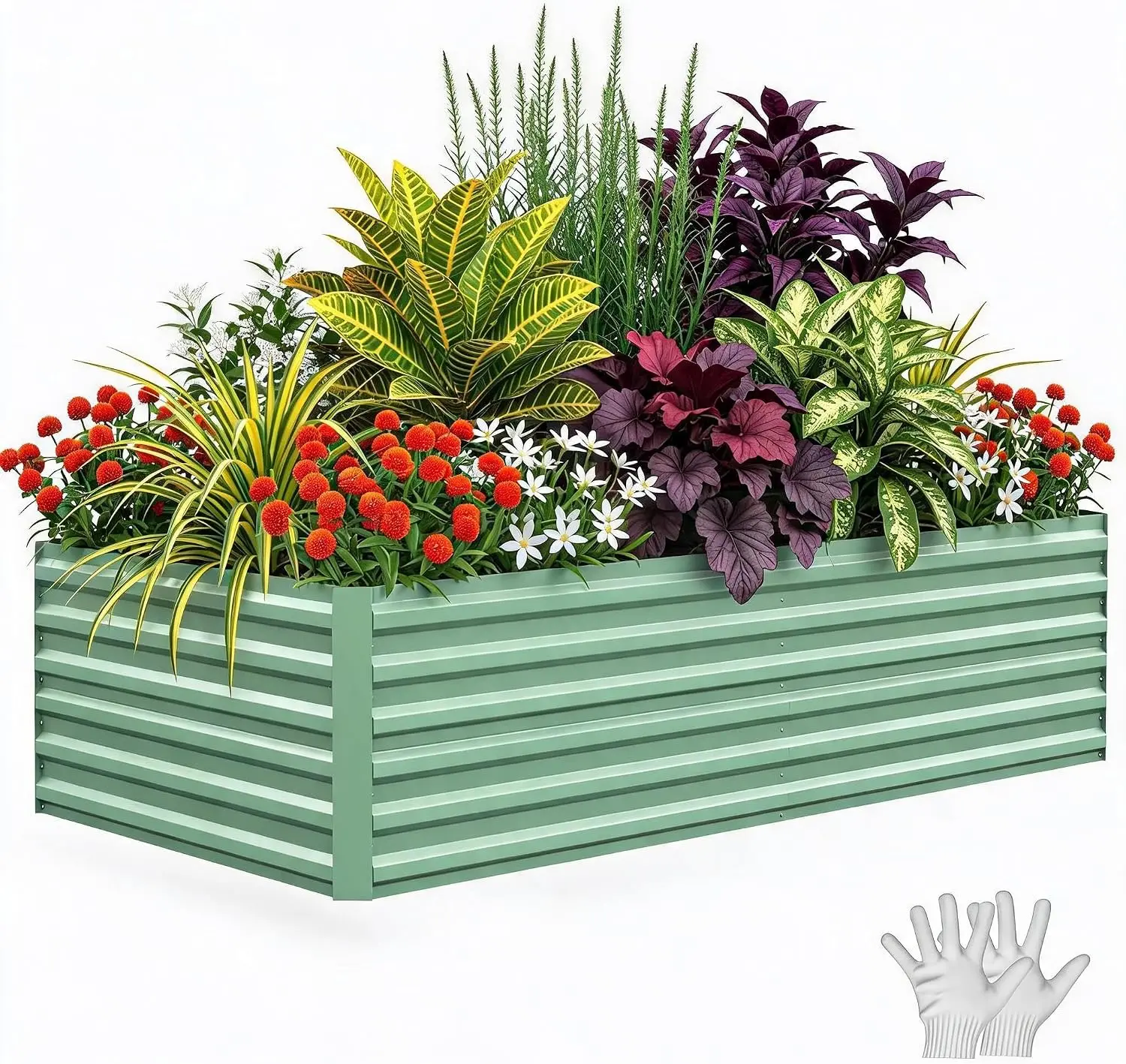 Heavy Duty Large Capacity Galvanized Metal Raised Garden Bed Planter Box Square Deep Root Design For Outdoor Planting Vegetables Flowers Succulents Heavy Duty Large Capacity Galvanized Metal Raised Garden Bed Planter Box Square Deep Root Design For Outdoor Planting Vegetables Flowers Succulents