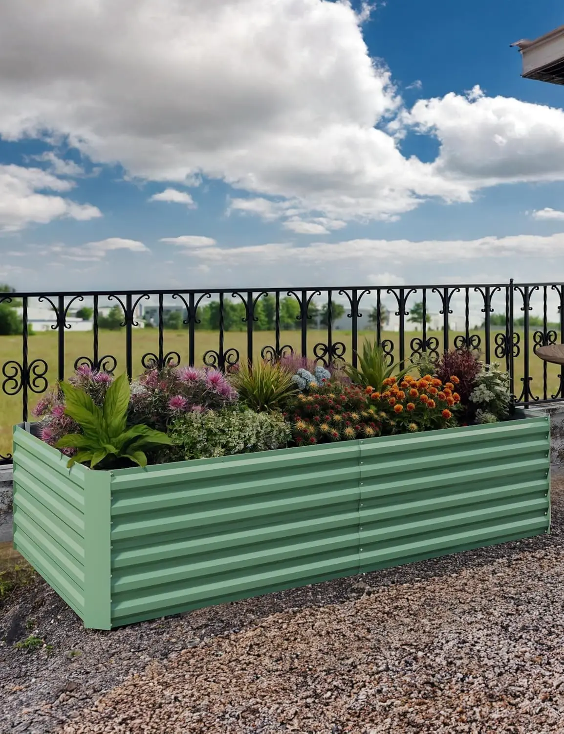 Heavy Duty Large Capacity Galvanized Metal Raised Garden Bed Planter Box Square Deep Root Design For Outdoor Planting Vegetables Flowers Succulents Heavy Duty Large Capacity Galvanized Metal Raised Garden Bed Planter Box Square Deep Root Design For Outdoor Planting Vegetables Flowers Succulents