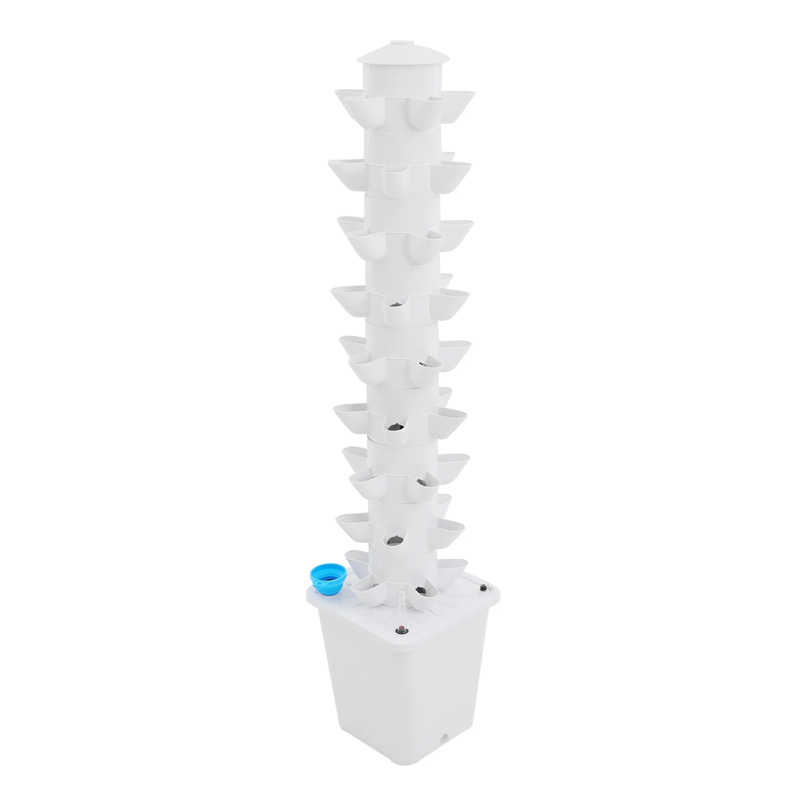 UrbanApex 45-Module Compact Hydroponic Flora Tower &ndash; High-Yield Soilless Growing System for Urban Balconies & Greenhouses