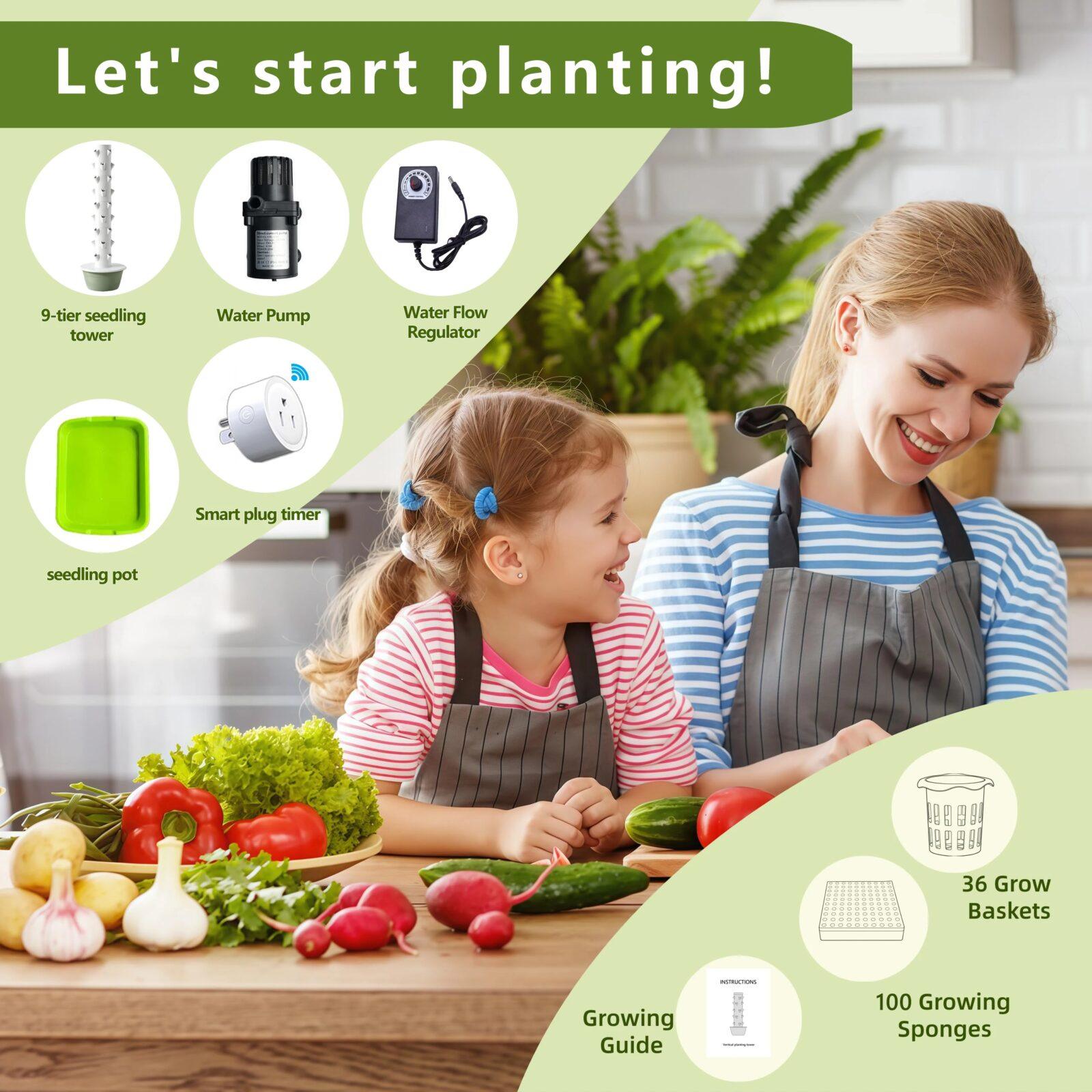 Automated Smart Hydroponic Tower – Connected Wi Fi Controlled Vertical Growing System for Indoor & Outdoor Harvest Automated Smart Hydroponic Tower – Connected Wi Fi Controlled Vertical Growing System for Indoor & Outdoor Harvest