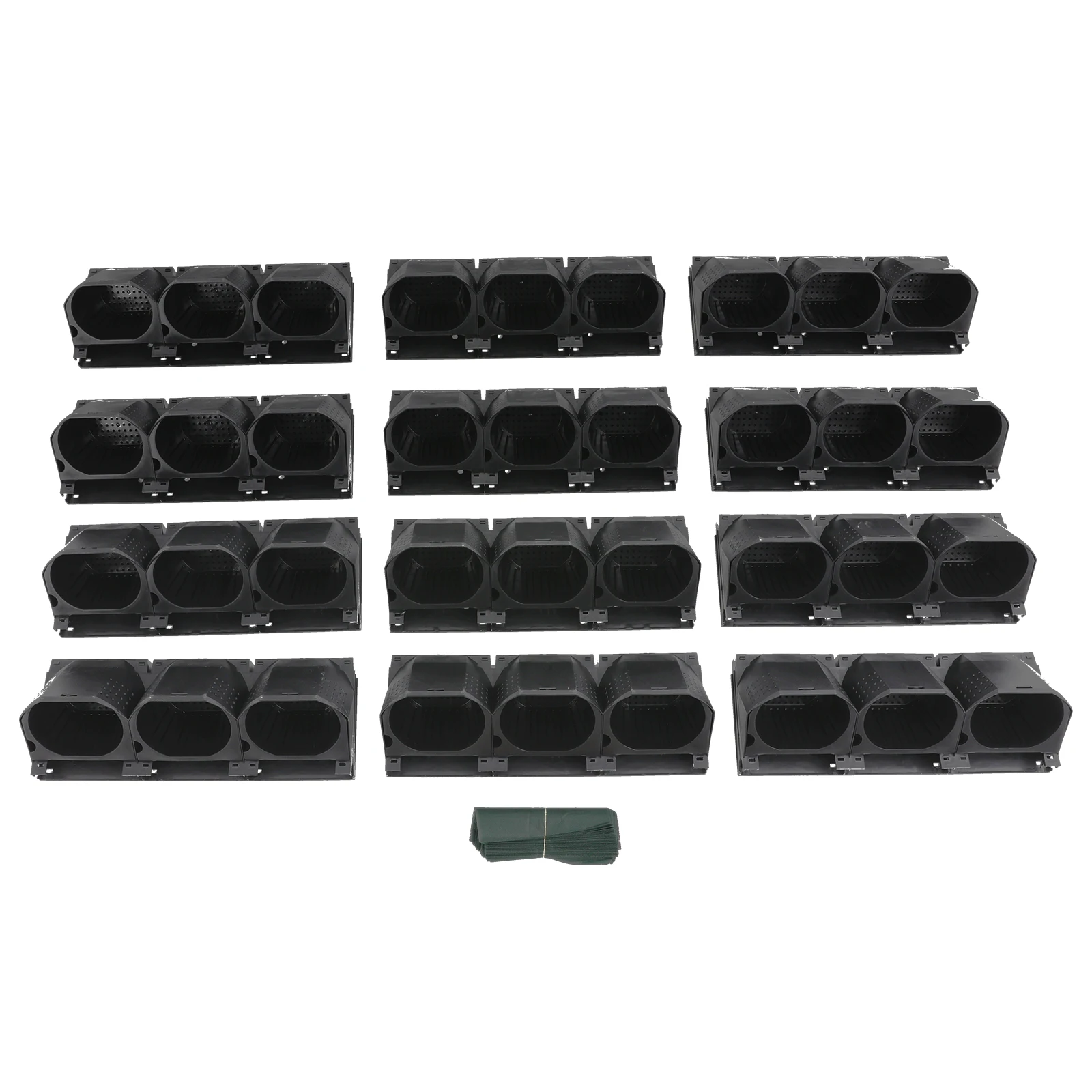 Modular 36-Pot Vertical Living Wall System, Self-Hydrating Wall-Mounted Architectural Planter Modular 36-Pot Vertical Living Wall System, Self-Hydrating Wall-Mounted Architectural Planter