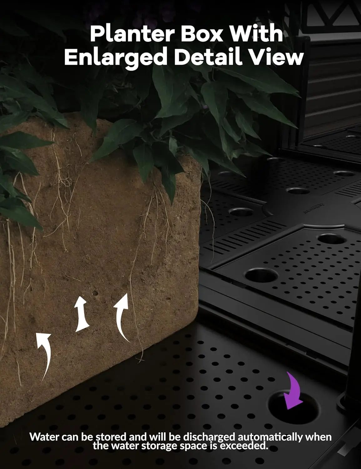 Architectural Vertical Garden Bed with Integrated Climbing Trellis, 63-Inch Elevated Plant Enclosure for Patio & Terrace Architectural Vertical Garden Bed with Integrated Climbing Trellis, 63-Inch Elevated Plant Enclosure for Patio & Terrace